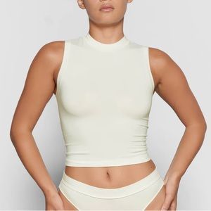 SKIMS Cotton Jersey Mock Neck Tank